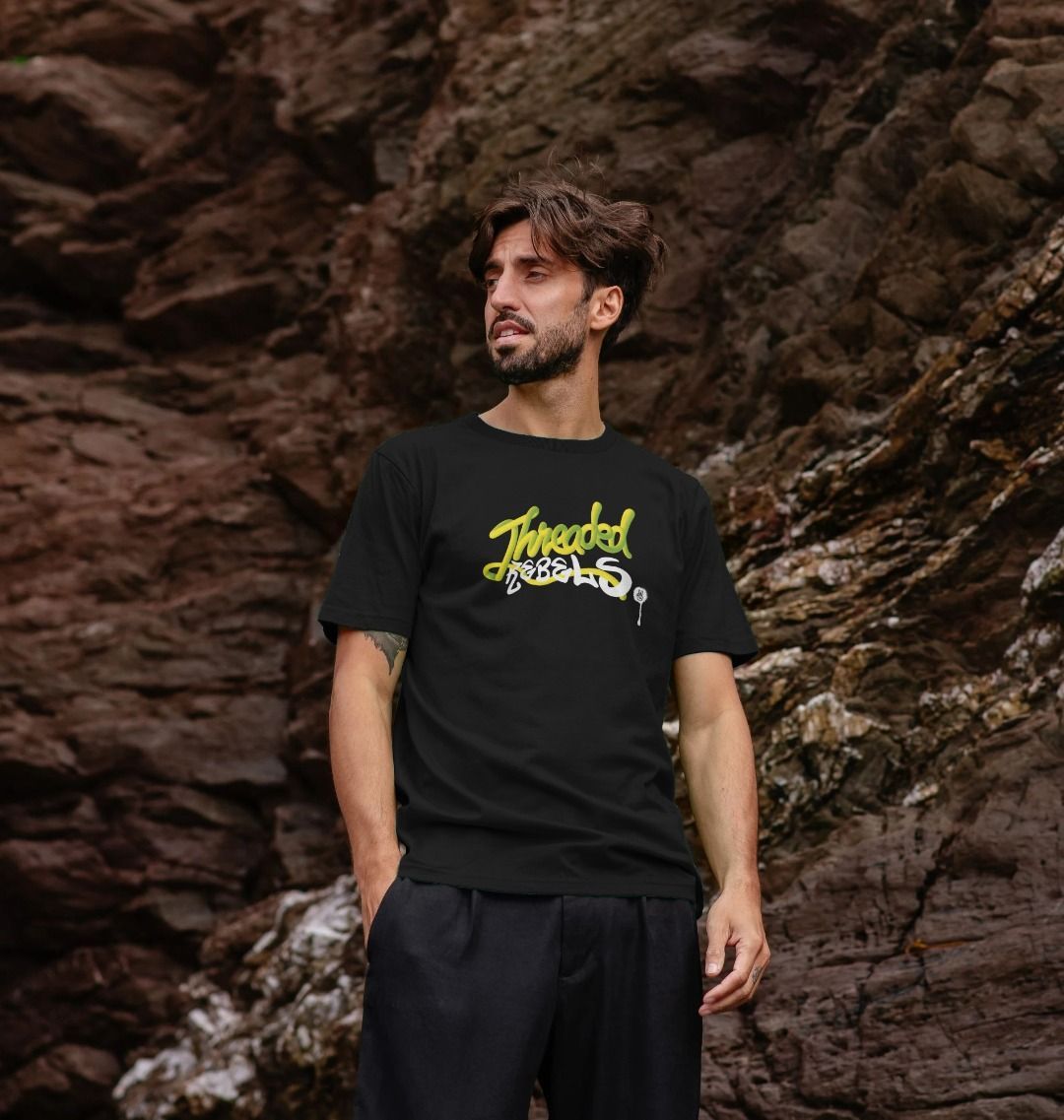 Threaded Rebels, Men's 50/50 Remanufactured & Organic Cotton T-shirt, Full Front GW