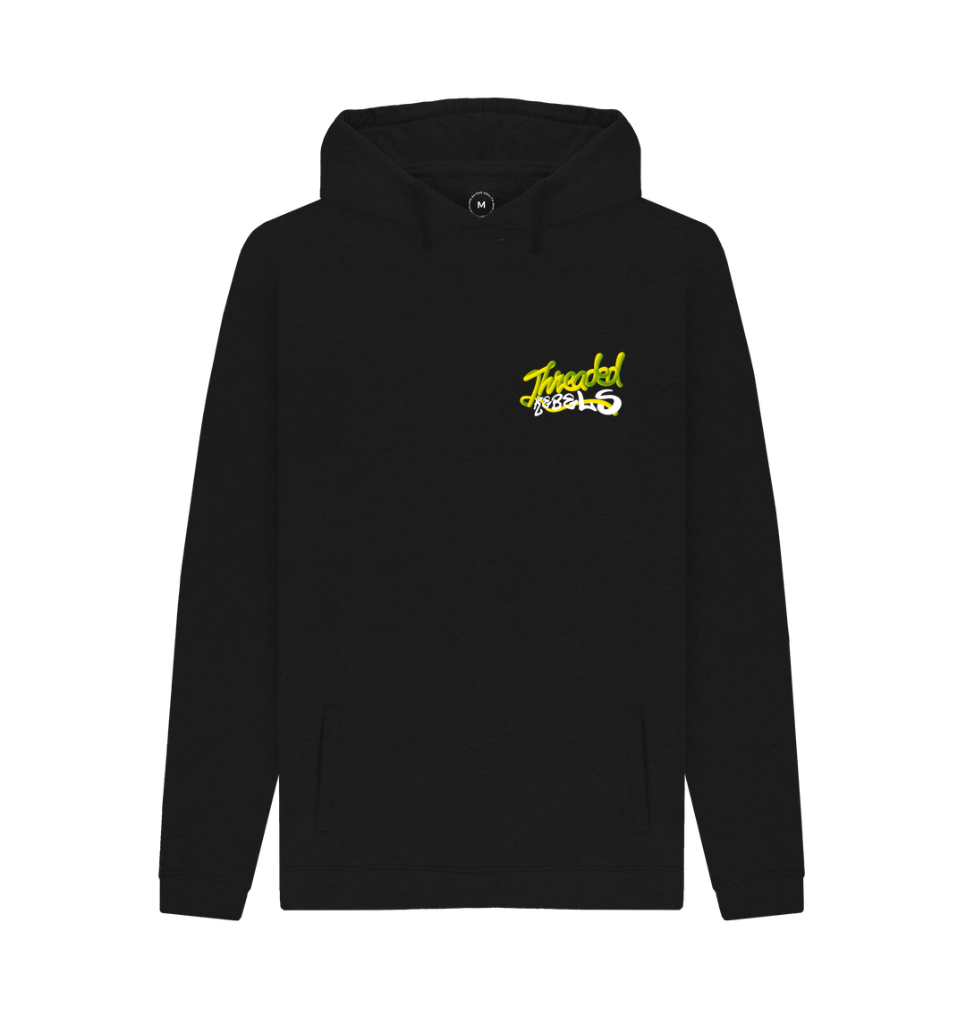 Black Threaded Rebels, Men's 50\/50 Remanufactured & Organic Cotton Hoodie, LB GW