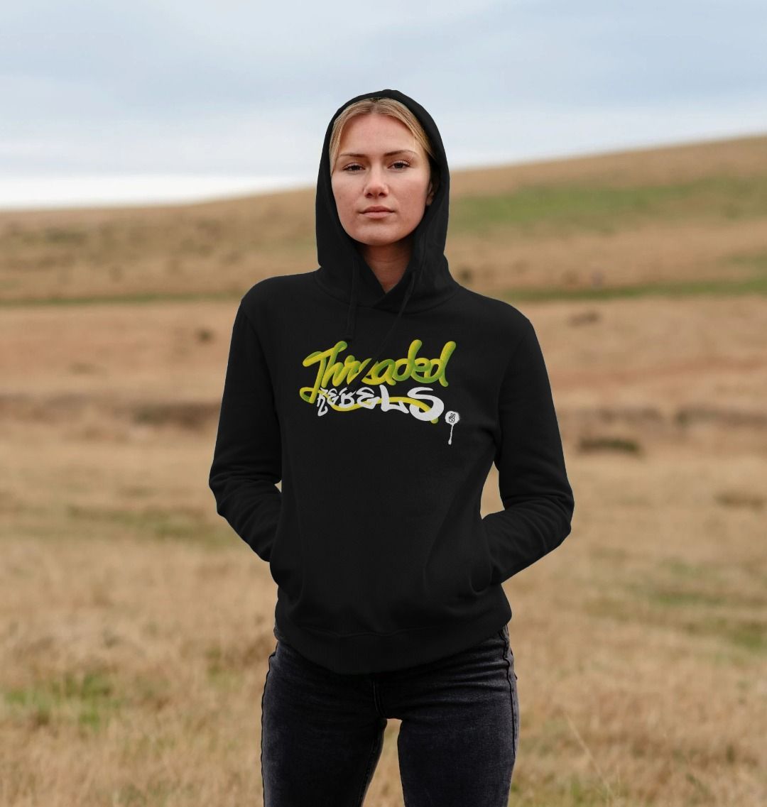 Threaded Rebels, Women's Certified Organic Cotton Pullover Hoodie, GYW